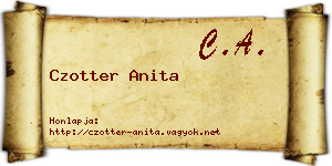 Czotter Anita névjegykártya